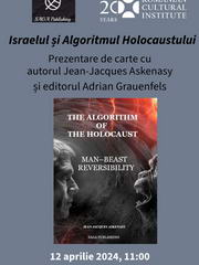 Prezentarea „Israelul și Algoritmul Holocaustului” susținută de prof. Jean Jacques Askenasy la sediul ICR Tel Aviv
